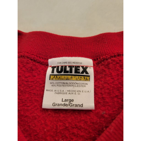 Vintage Tultex Athletic Sport Red Sweatshirt L - Picture 4 of 8